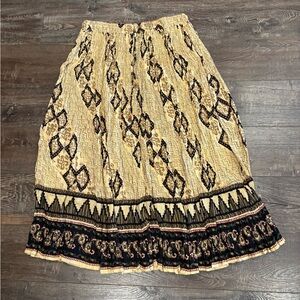 XL Boho Skirt Flowy with Earth Tone Colors